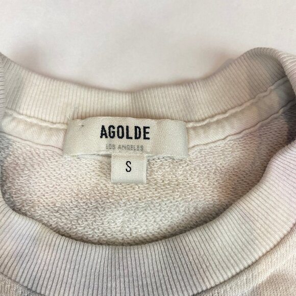 Agolde Sweatshirt Women's Small Thora 3/4 Balloon Sleeve Crewneck - Picture 8 of 13